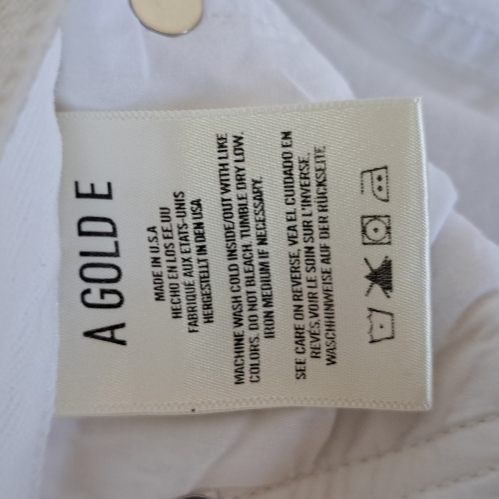 Agolde Los Angeles‎ Womens Lana 100% Cotton Frayed White Straight Ankle Jeans 29 - Picture 6 of 8